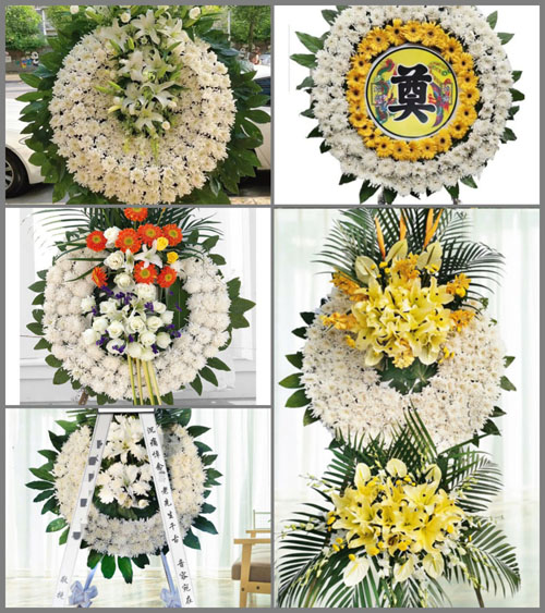 浙江省台州温岭市大溪镇平山村花圈速递